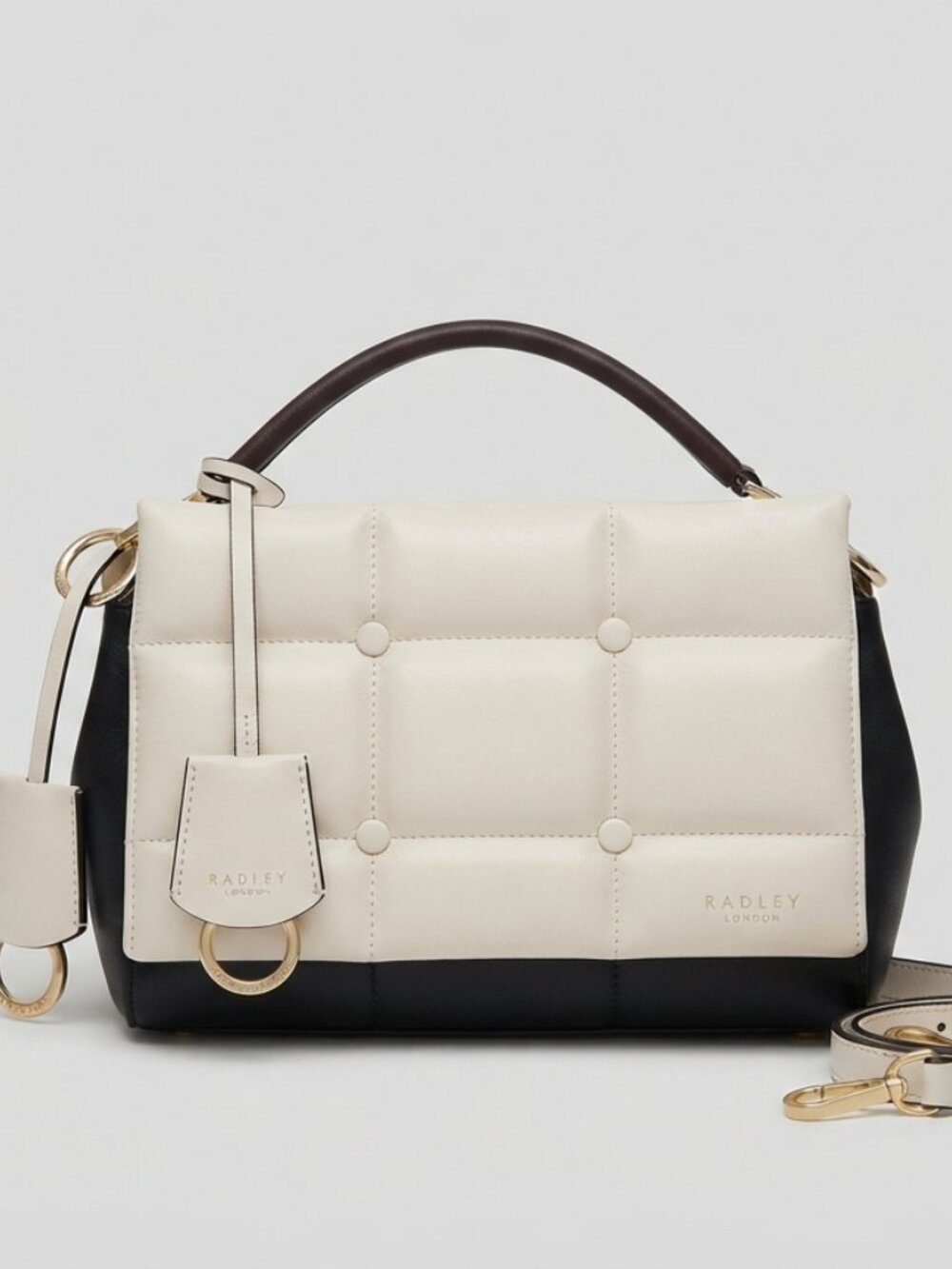 Radley London Hyde Road Padded Ivory Leather Multiway Grab Hand Bag